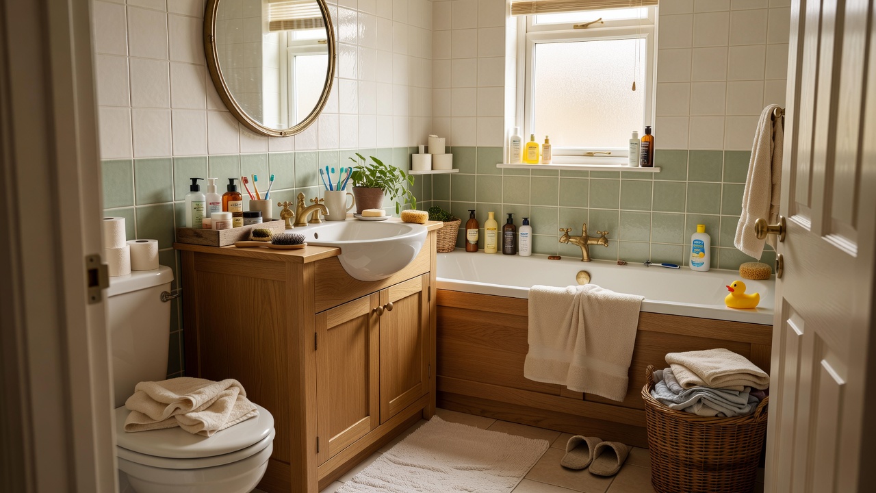 Bathroom before packing