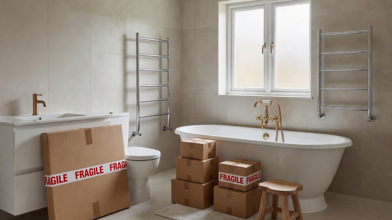 Family Bathroom packed and ready to move