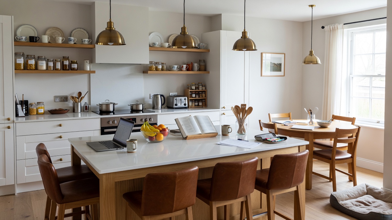 Open-Plan Kitchen before packing