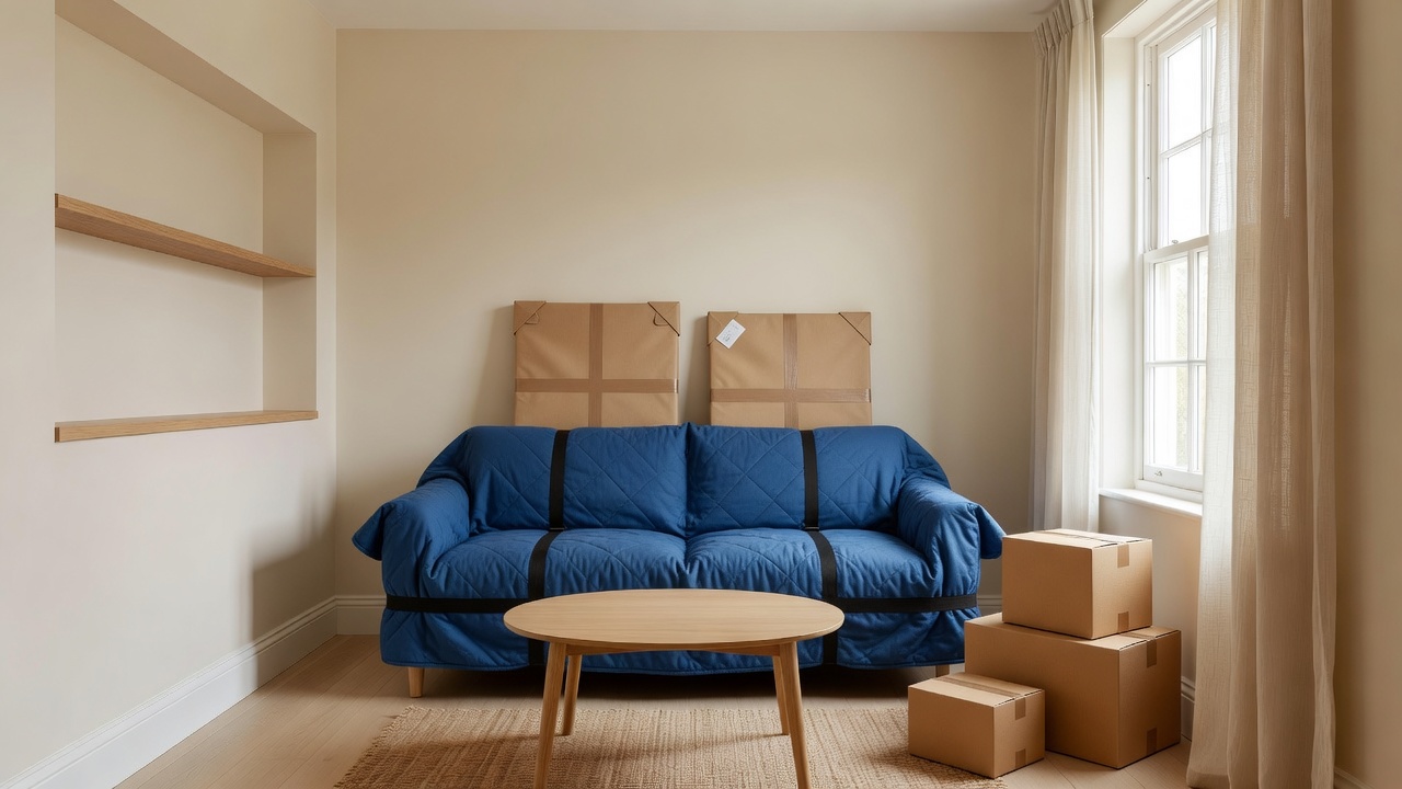 Small Living Room packed and ready to move