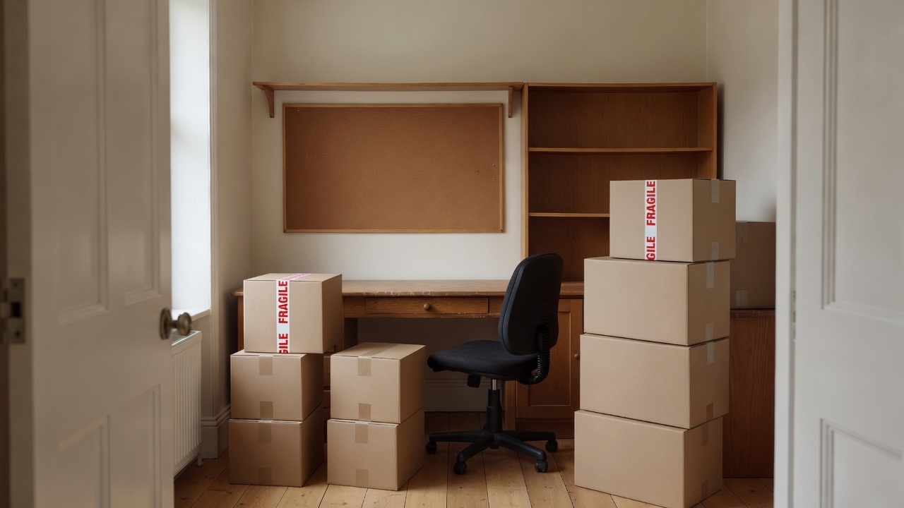 Study packed and ready to move