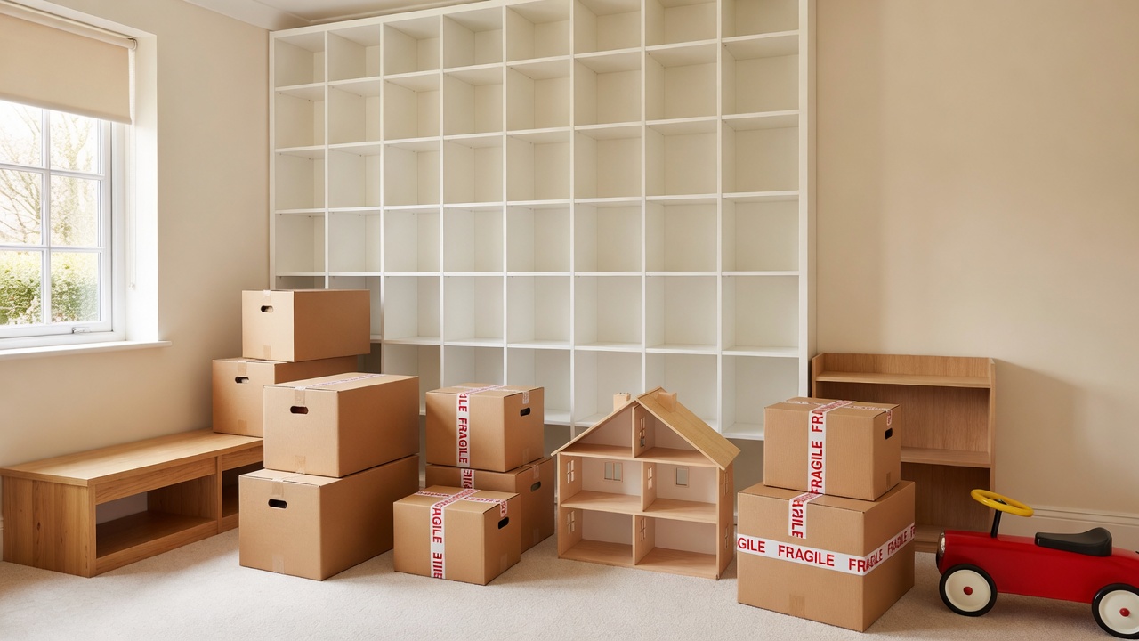 Toy Room packed and ready to move